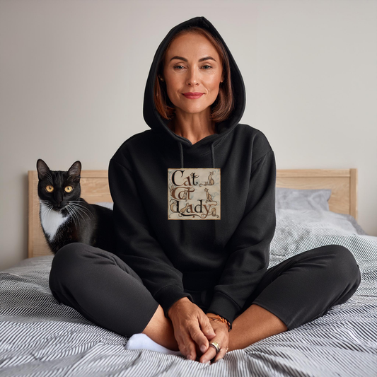 MEDIEVAL CAT LADY (Classic Unisex Pullover Hoodie)